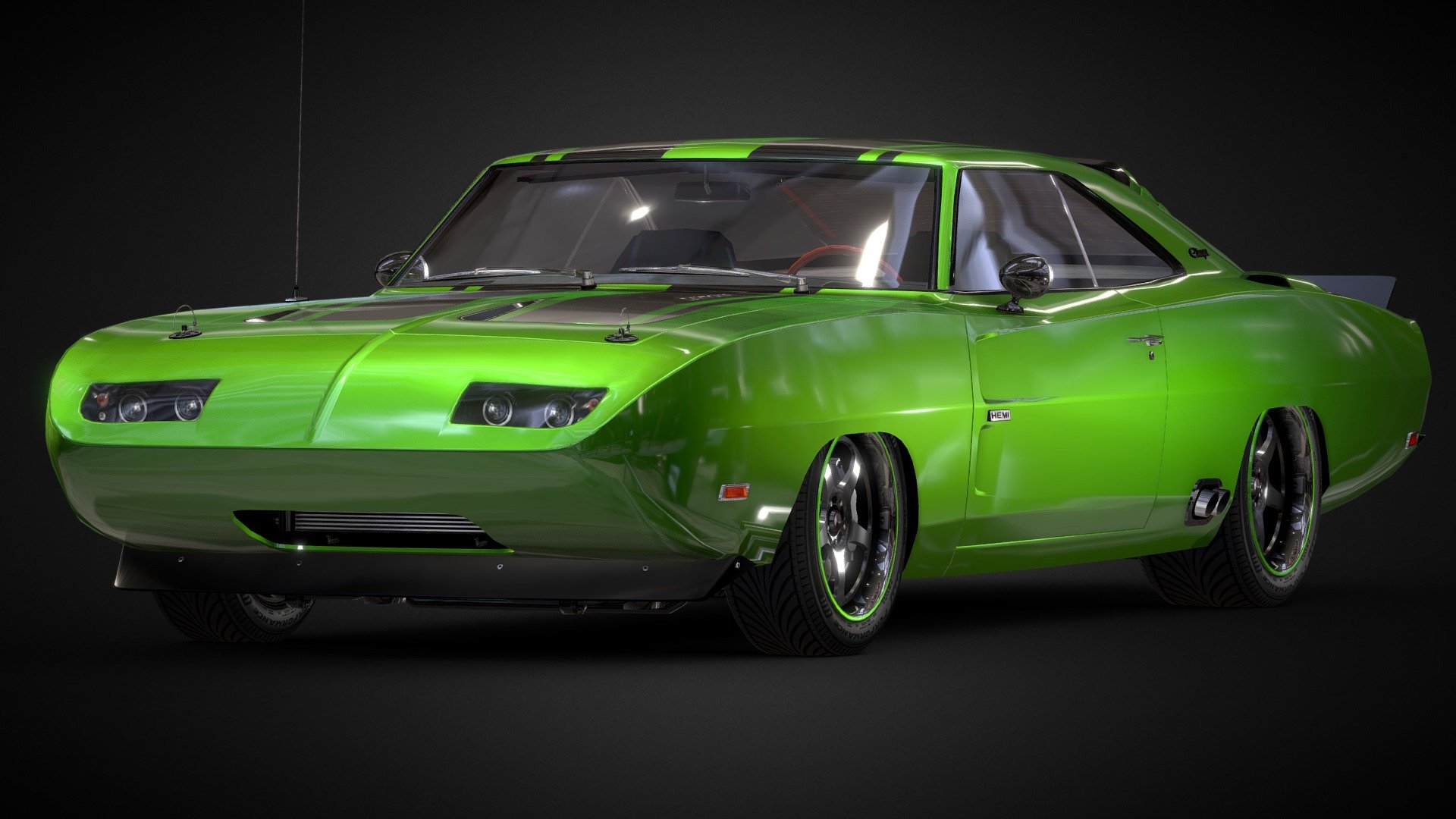 Dodge Charger Daytona 1969 Custom One 3d model