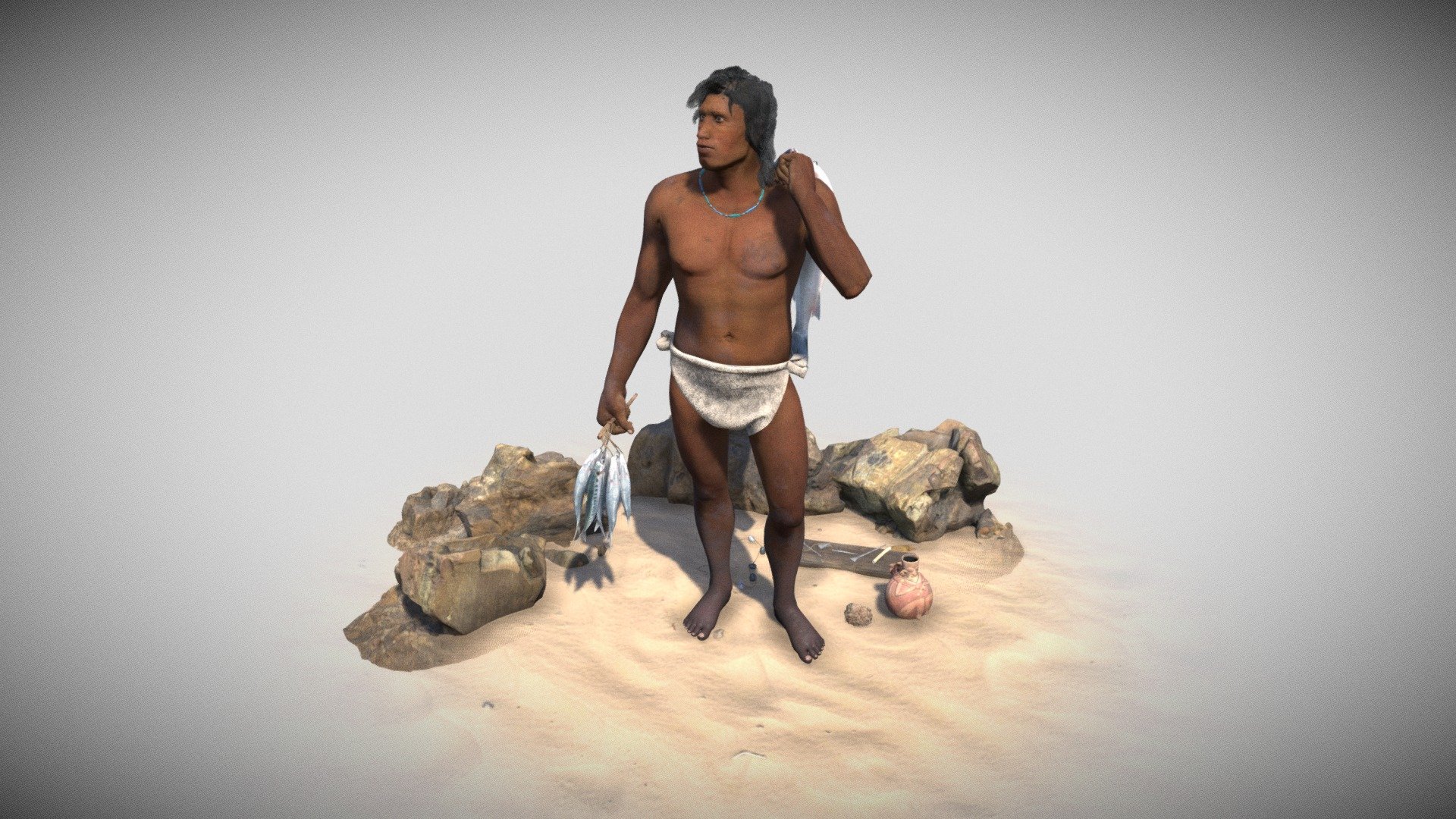 Yaku, el pescador de Armatambo 3d model