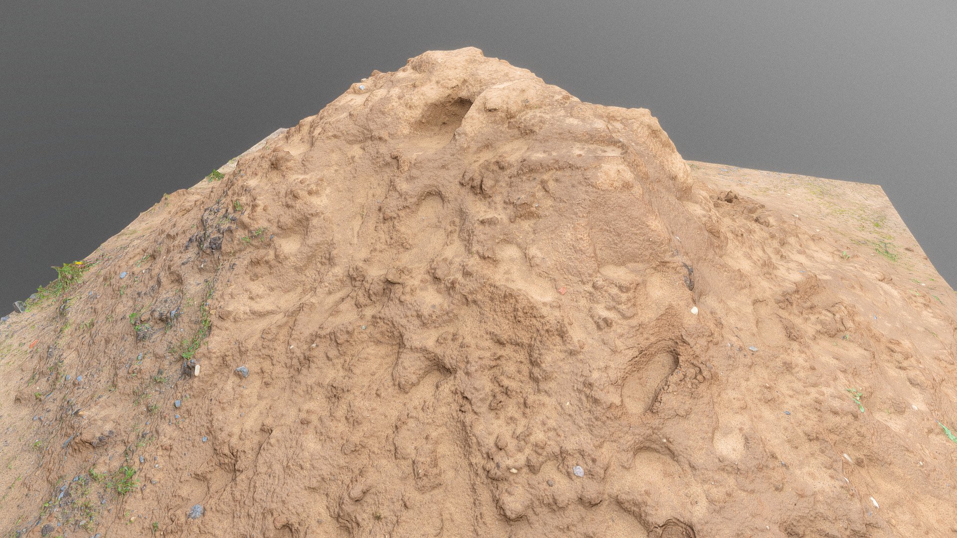 Heap pile of wet sand 3d model