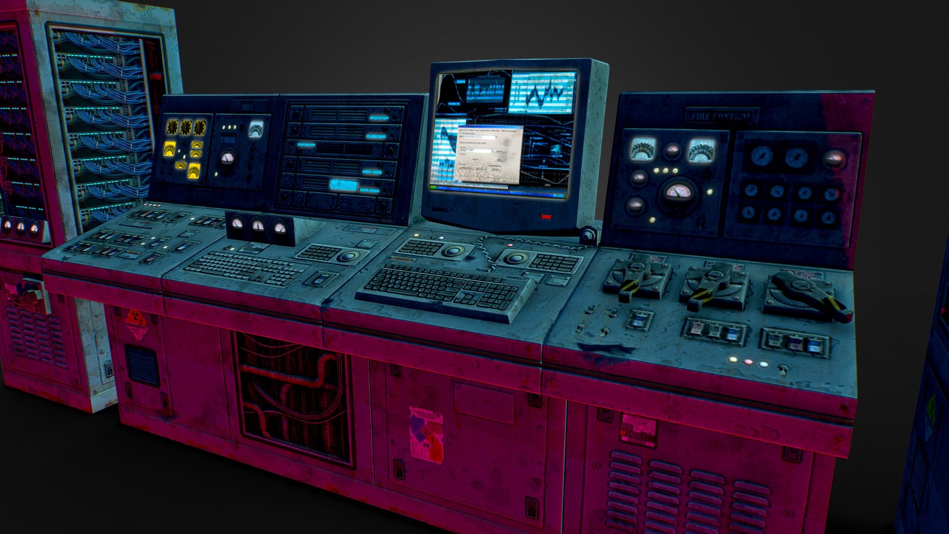 Computer Console 3d model