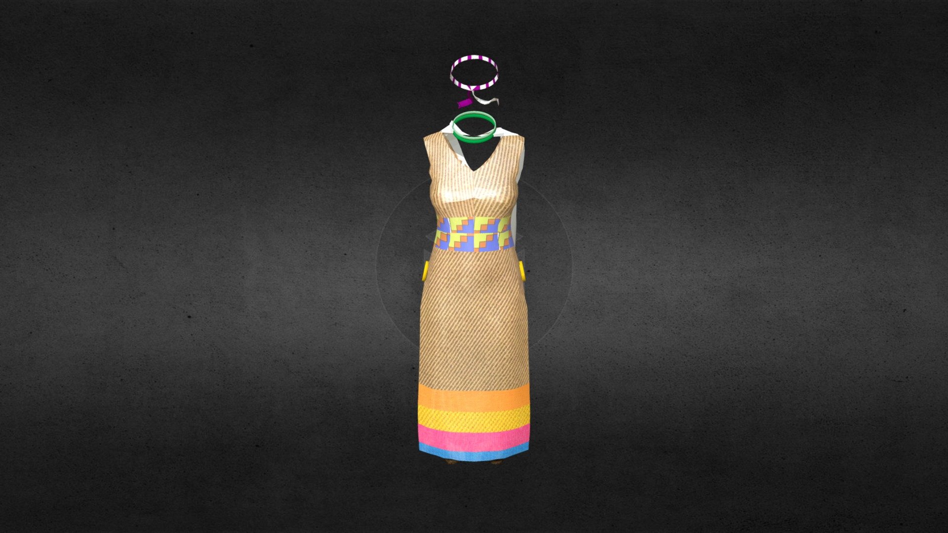 Vestido Doncella Inca 3d model