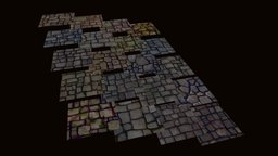 Dungeon & Stone Road 20 TEXTURES, Handpaint #1