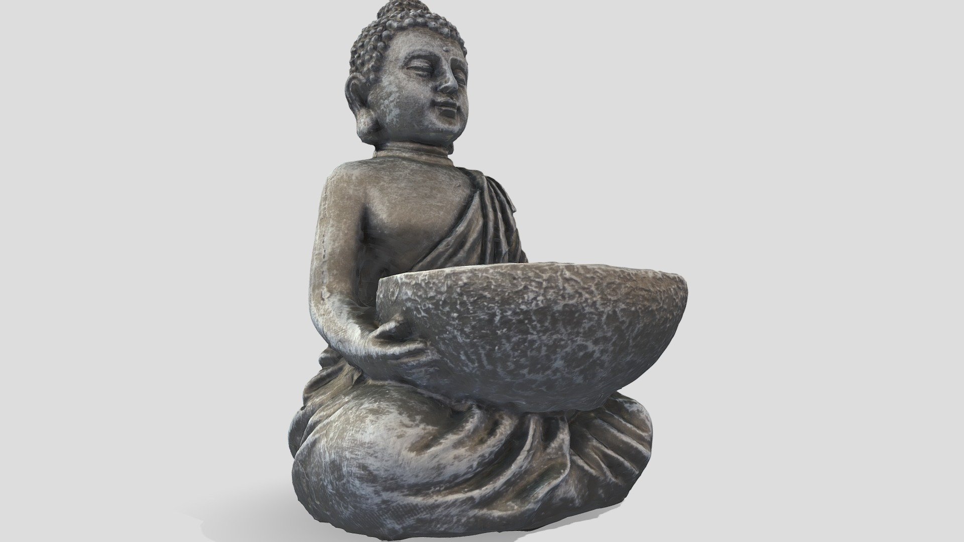 Buddha with bowl 3d model