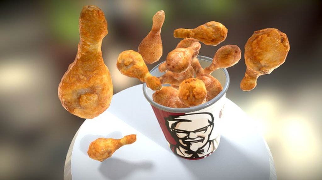 KFC Grafica Web 3d model