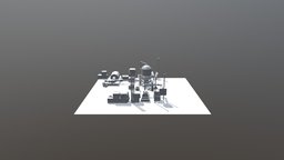 3D Factory Scene