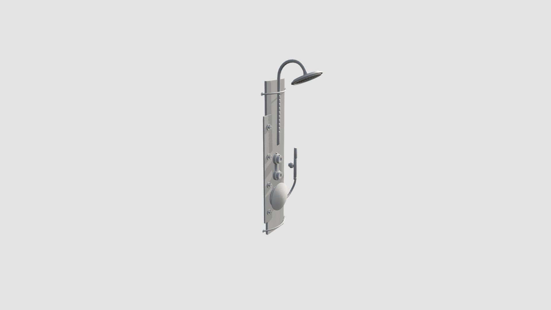 shower panel 3d model