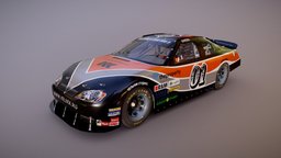 Low-poly NASCAR car for racing arcade