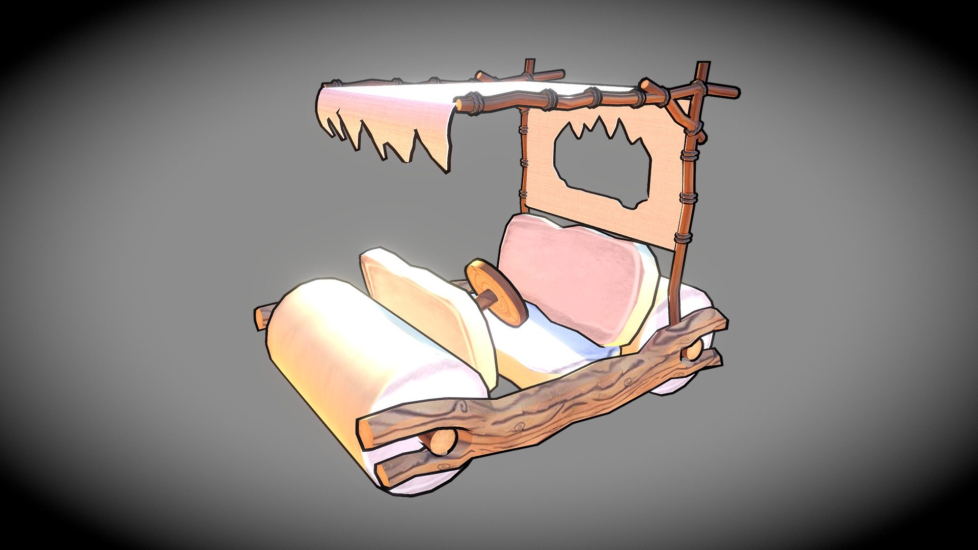 Fred Flintstones Car 3d model