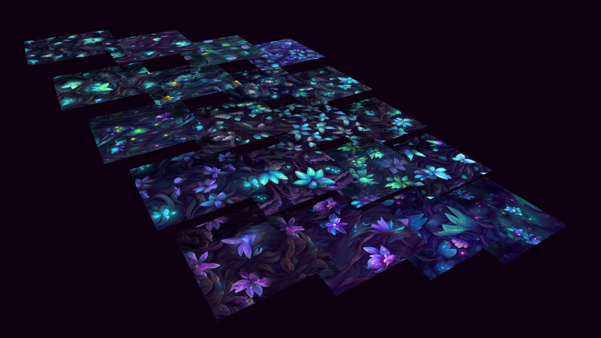 Dark Forest Flowers 3d model