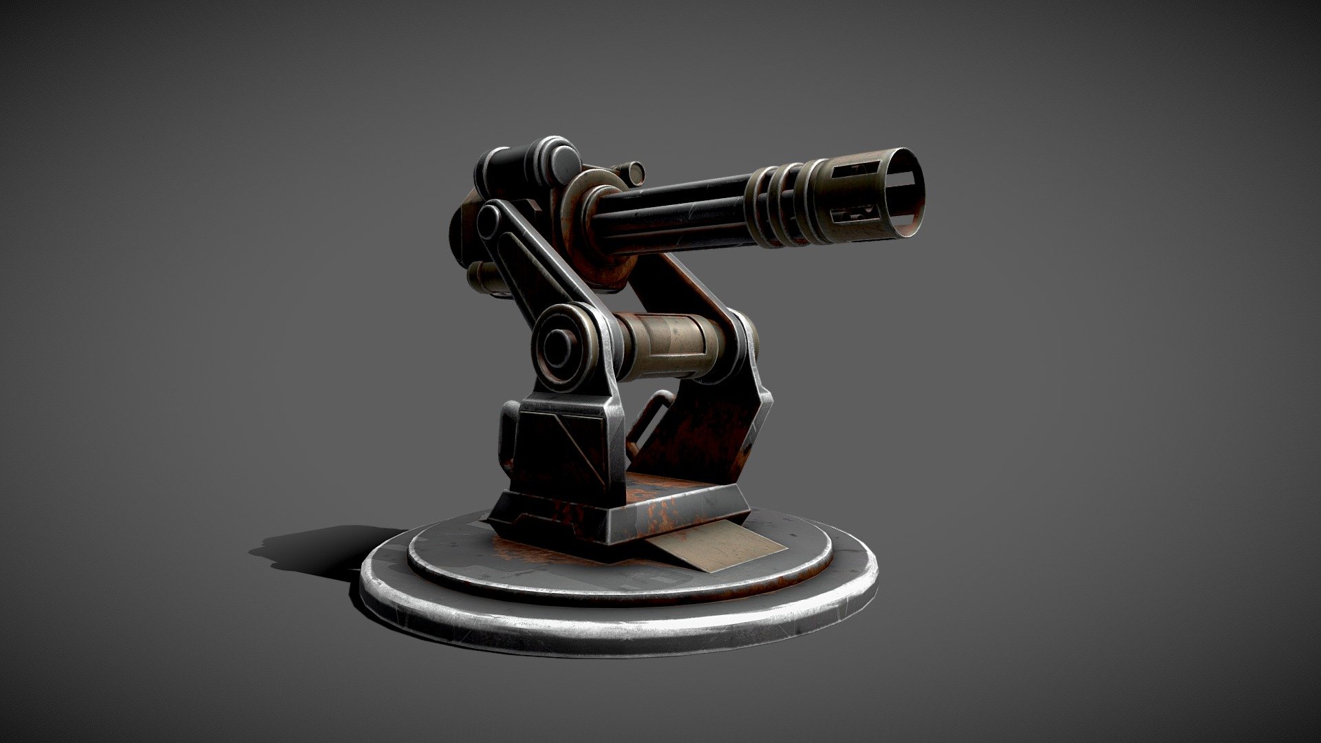 Automatic machine gun turret 3d model