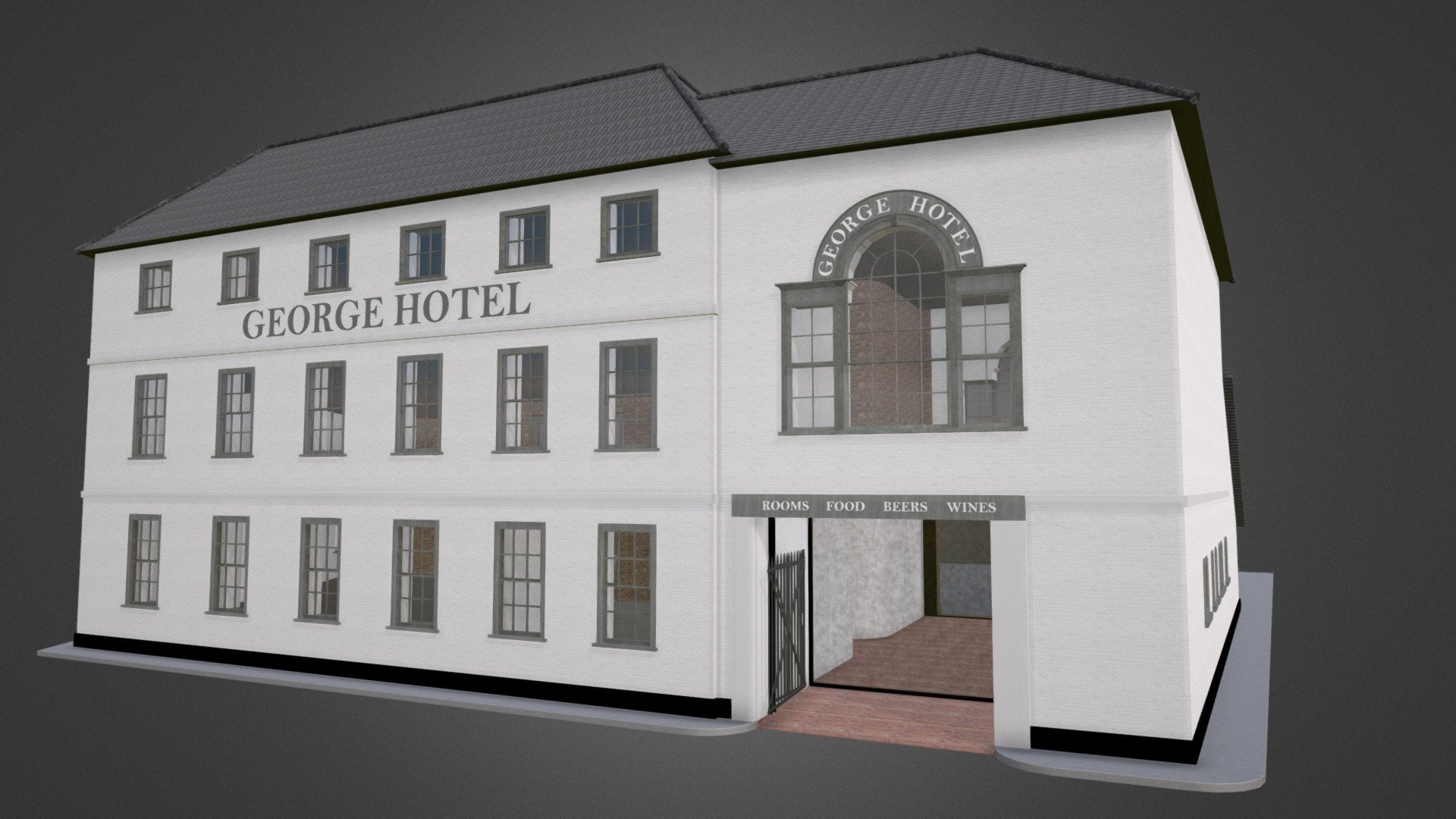 The George Hotel, Axminster 3d model