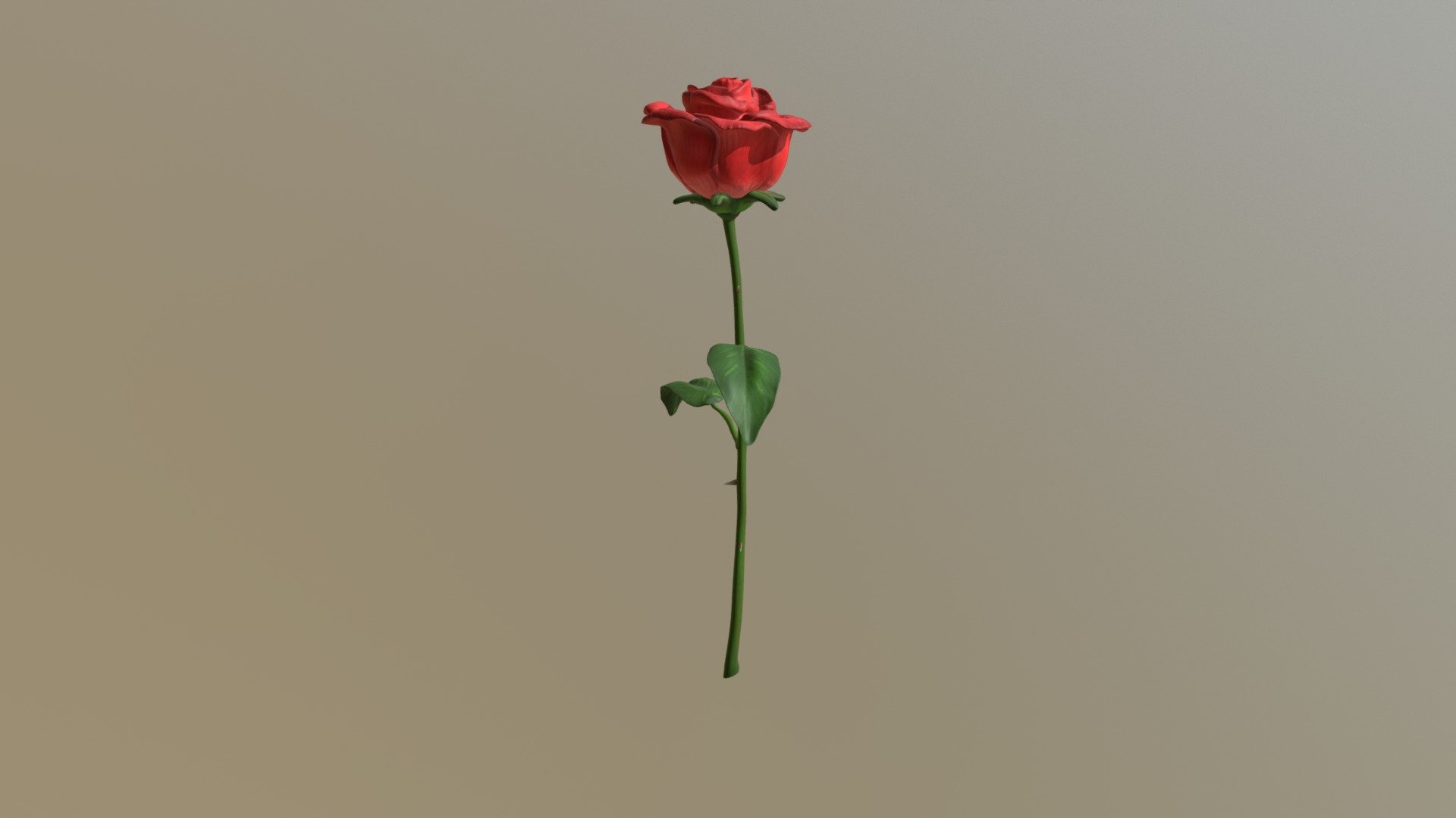 Red Rose Sculpt 3d model