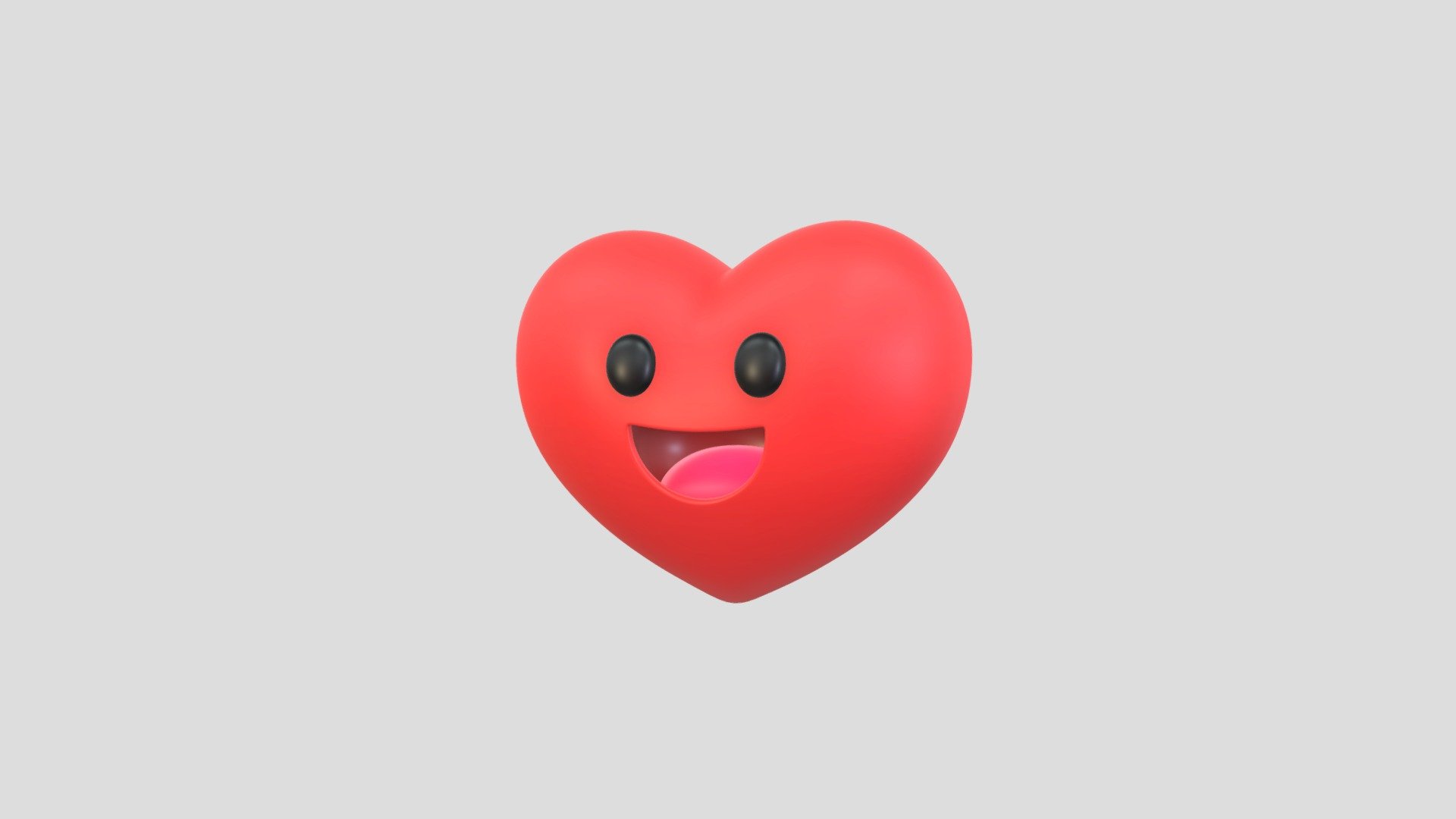 Symbol019 Smile Face Heart 3d model