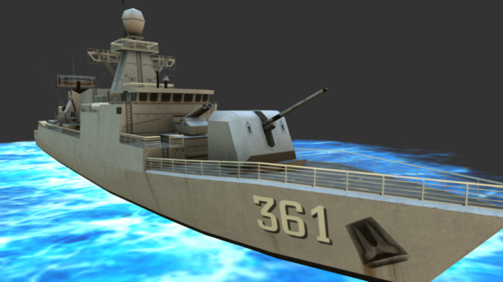 Corvette KRI Fatahillah 361 Class 3d model