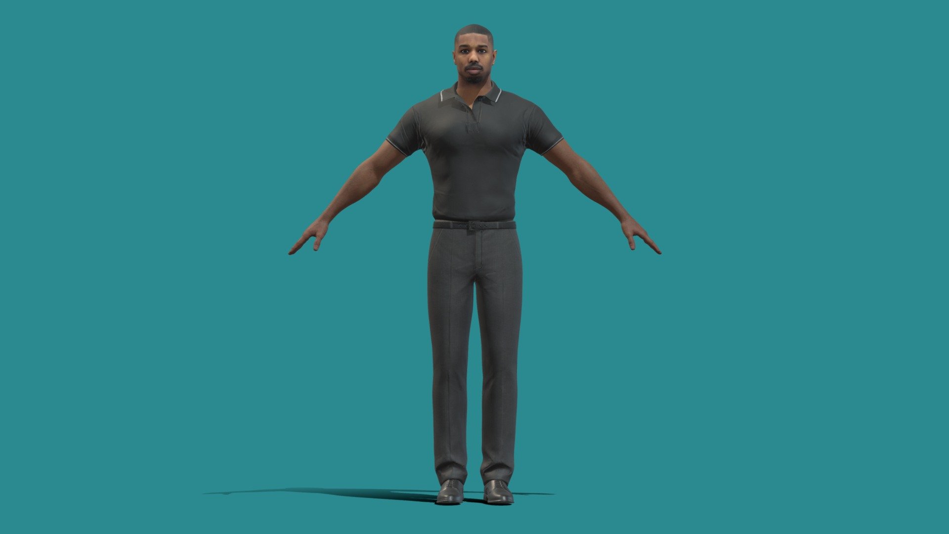 T-P Rigged Michael B. Jordan 3d model