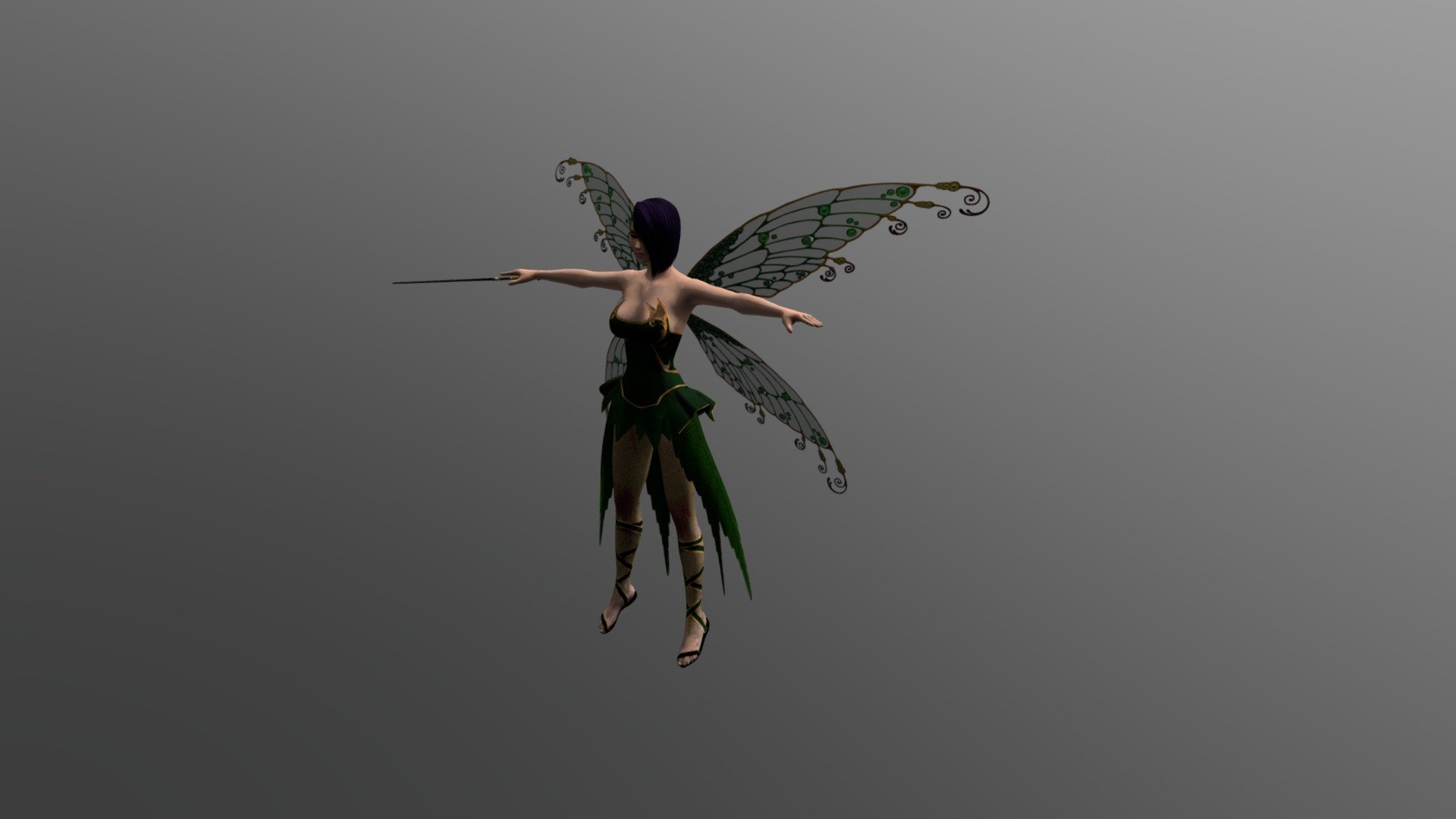 Low polygon Fairy model 3d model