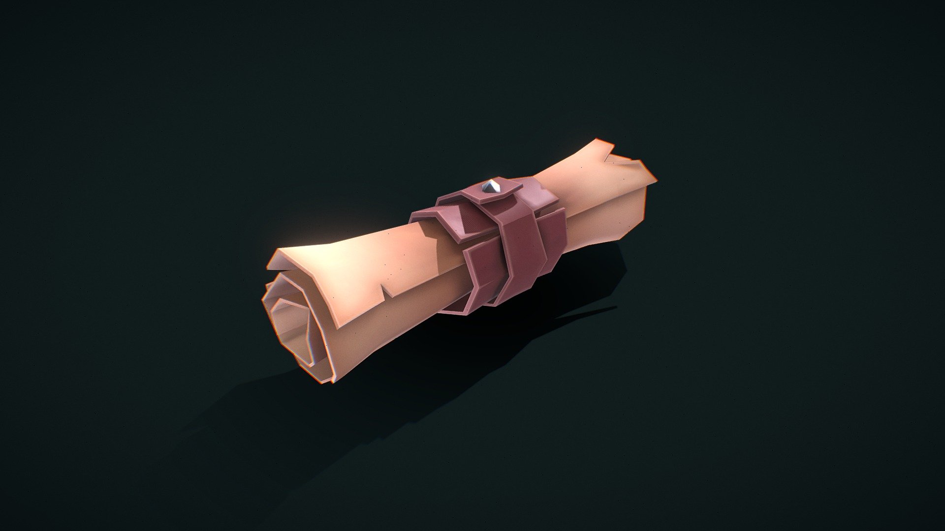 Stylized Ancient Scroll 3d model