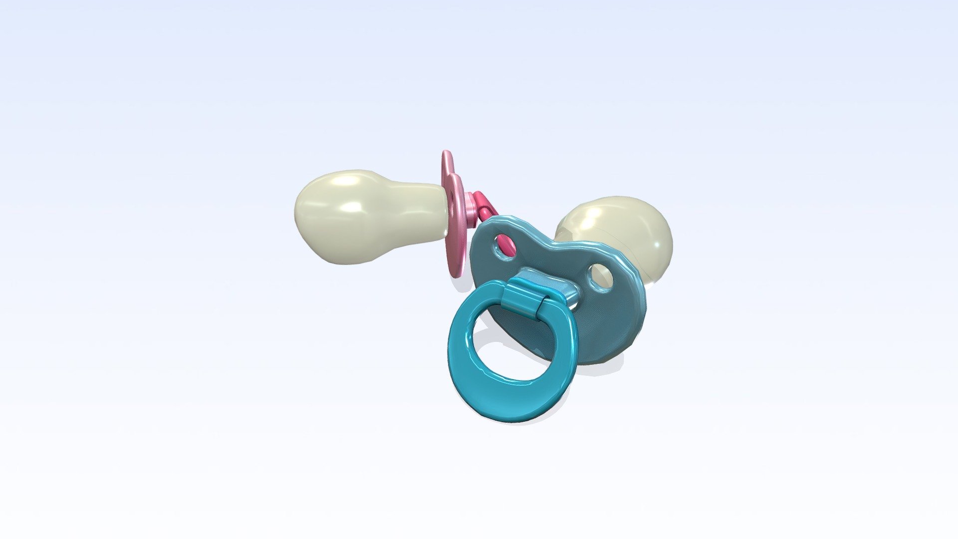 Low Poly Baby Pacifier 3d model