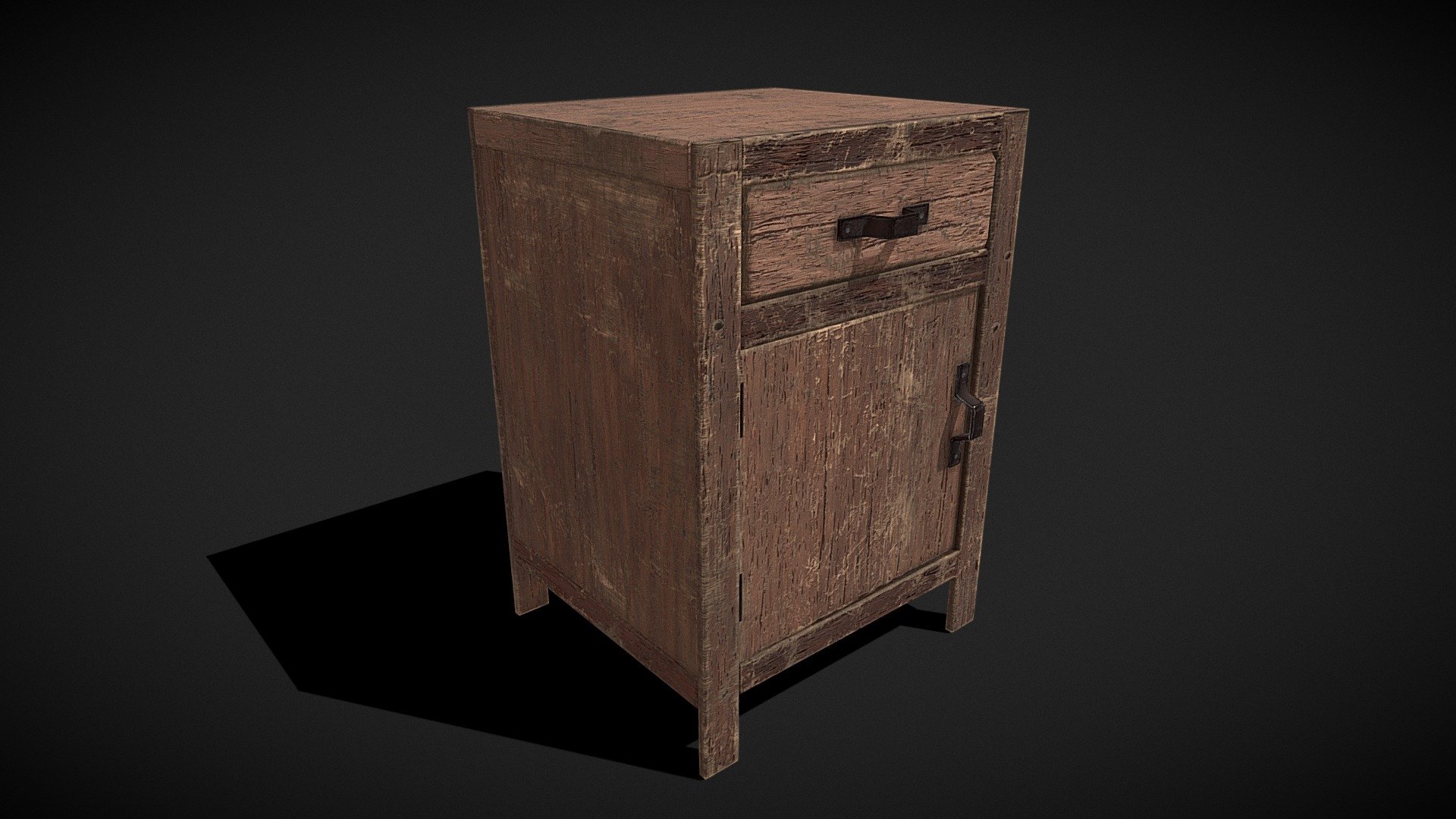 Medieval Side Table 3d model