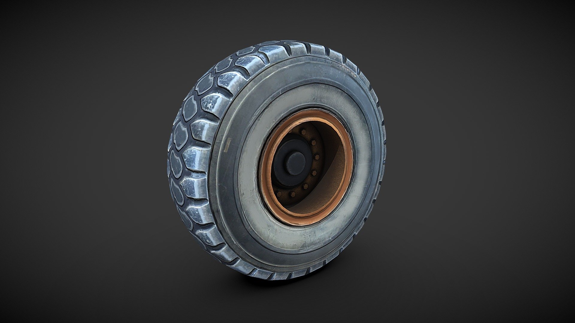 Tractor wheel scan 3d model