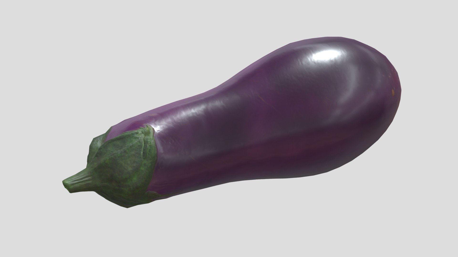 Brinjal Low Poly PBR Realistic 3d model