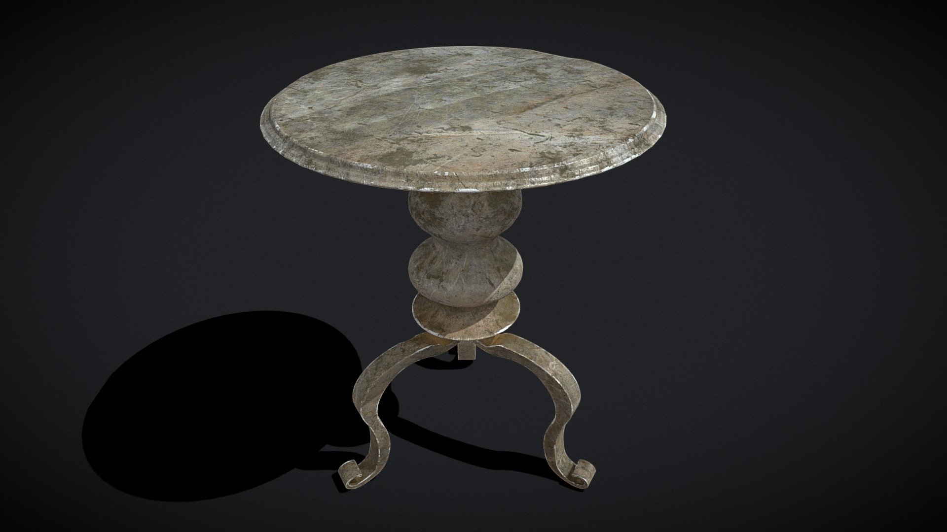 Marble Pedestal Table 3d model