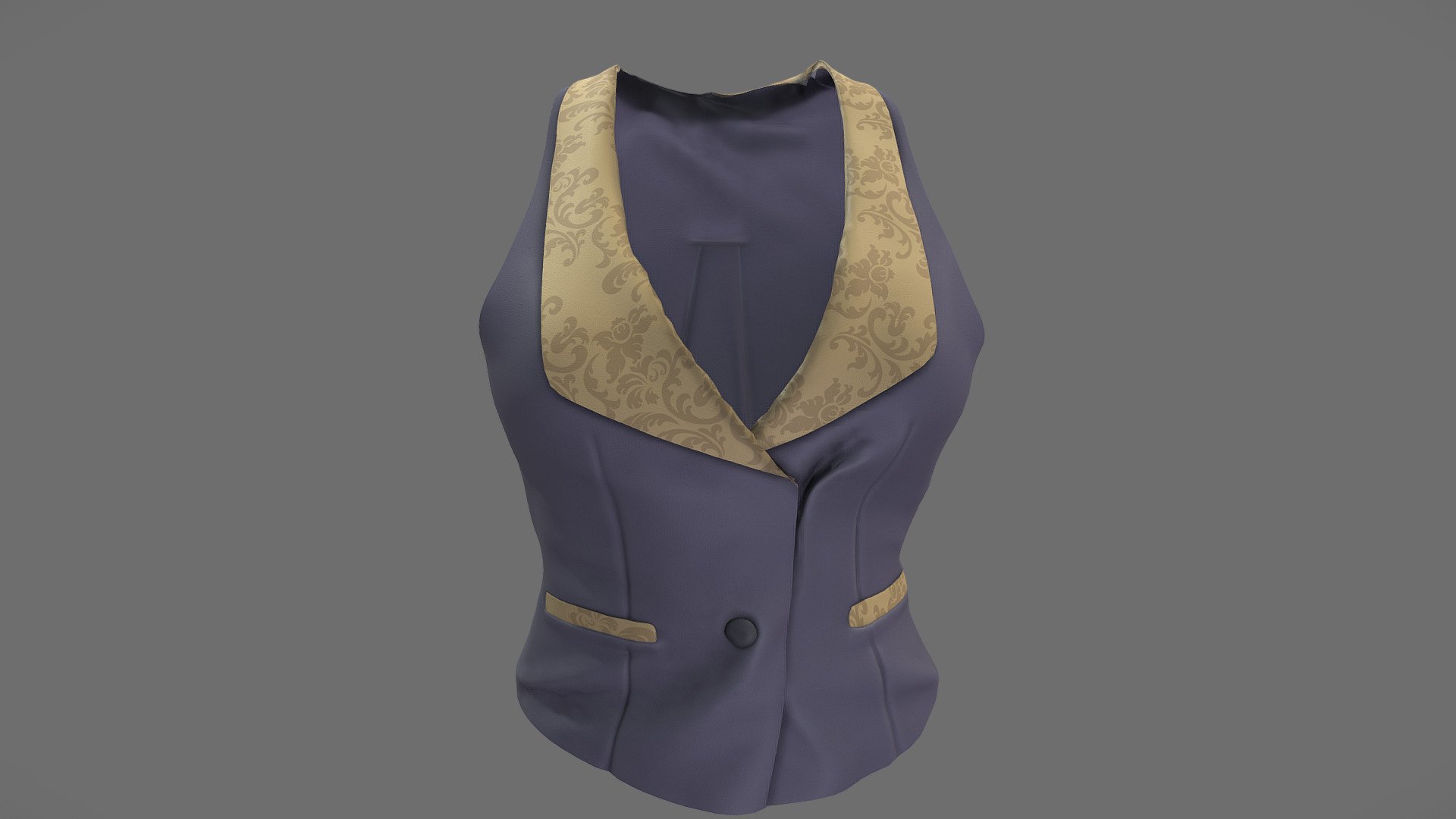 Female Uniform Vest 3d model