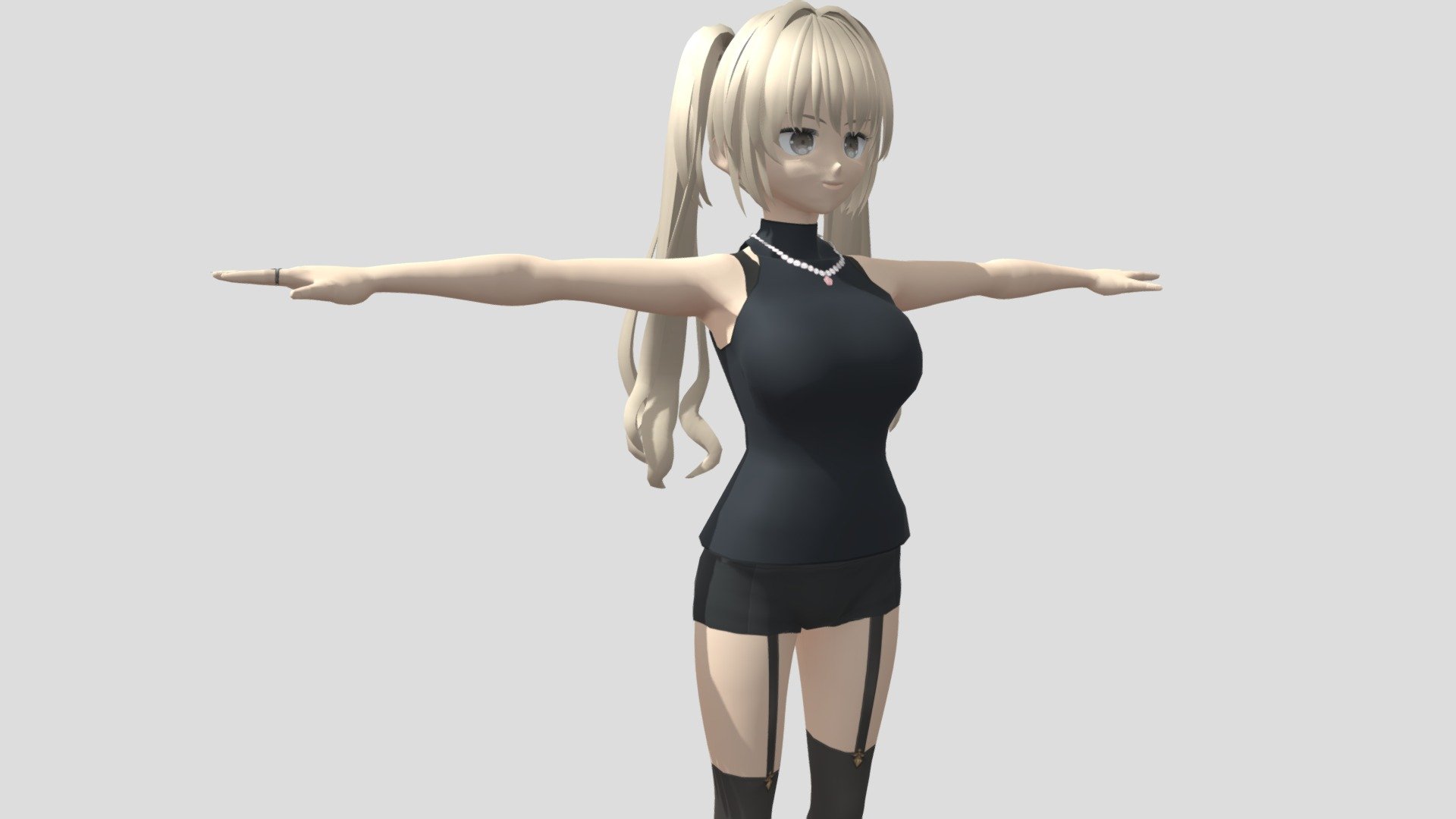 【Anime Character】Casual Female (V3/Unity 3D) 3d model