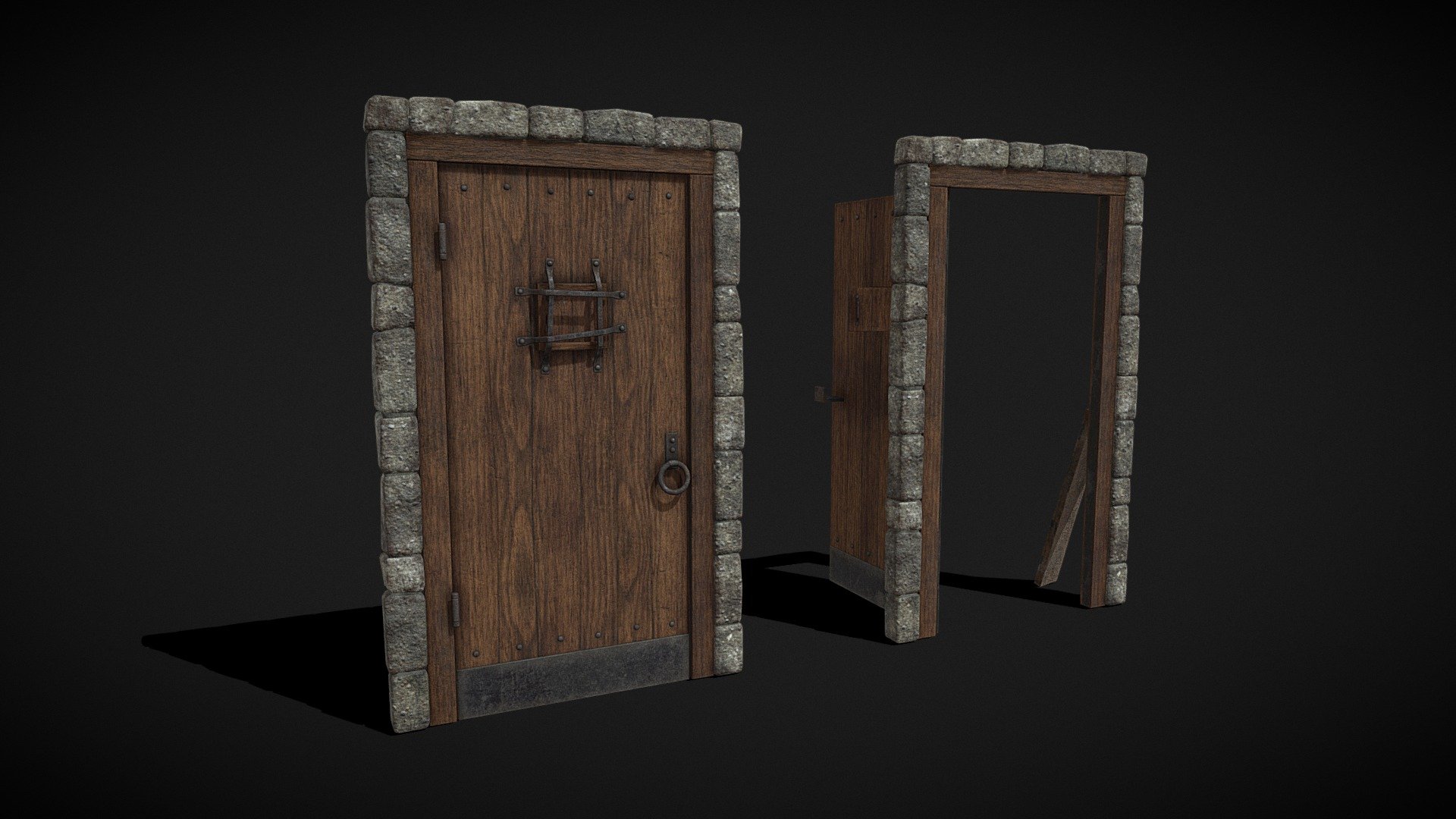 Medieval Speak Easy Door 3d model