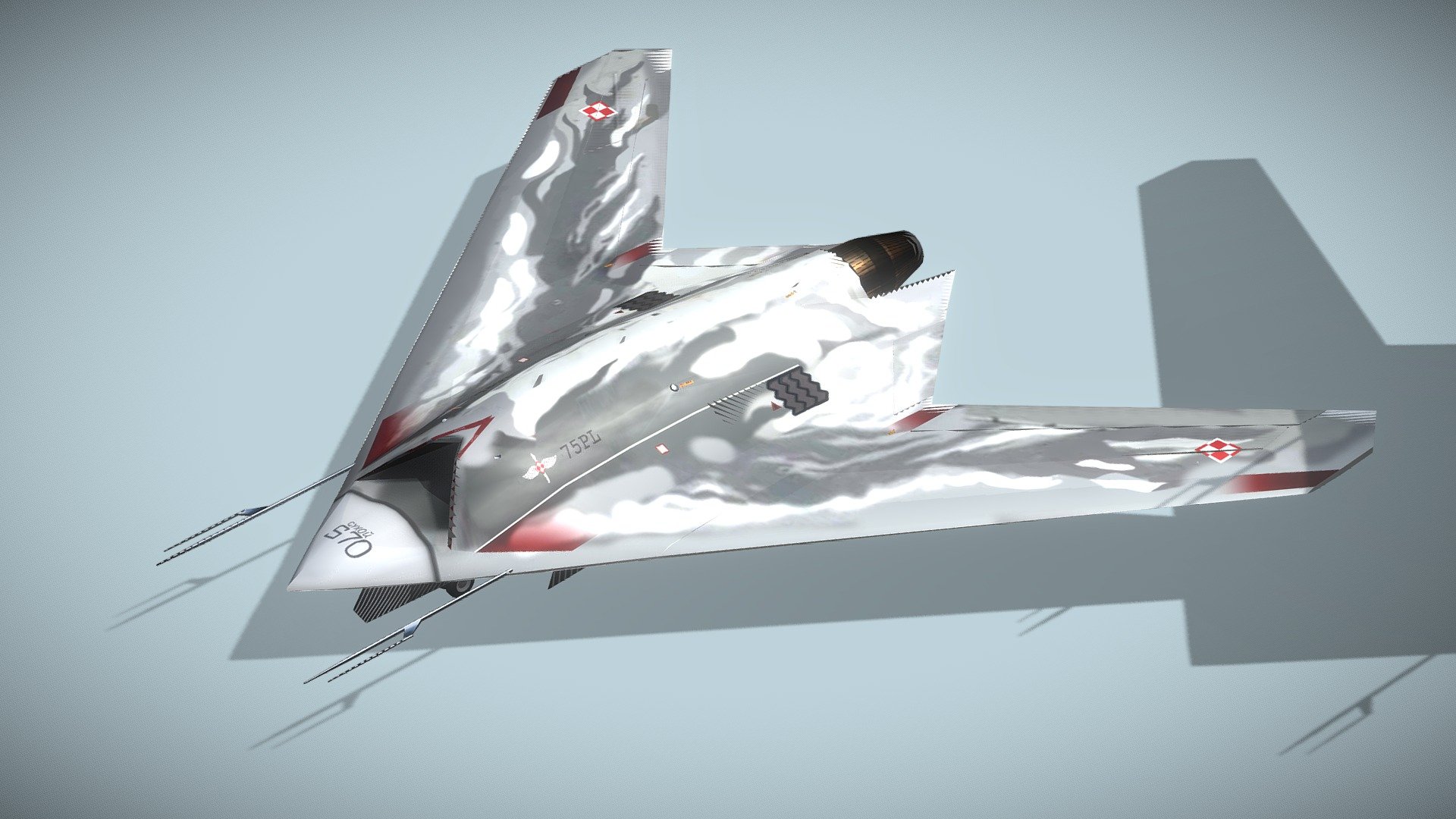 Sukhoi S-70 Okhotnik 3d model