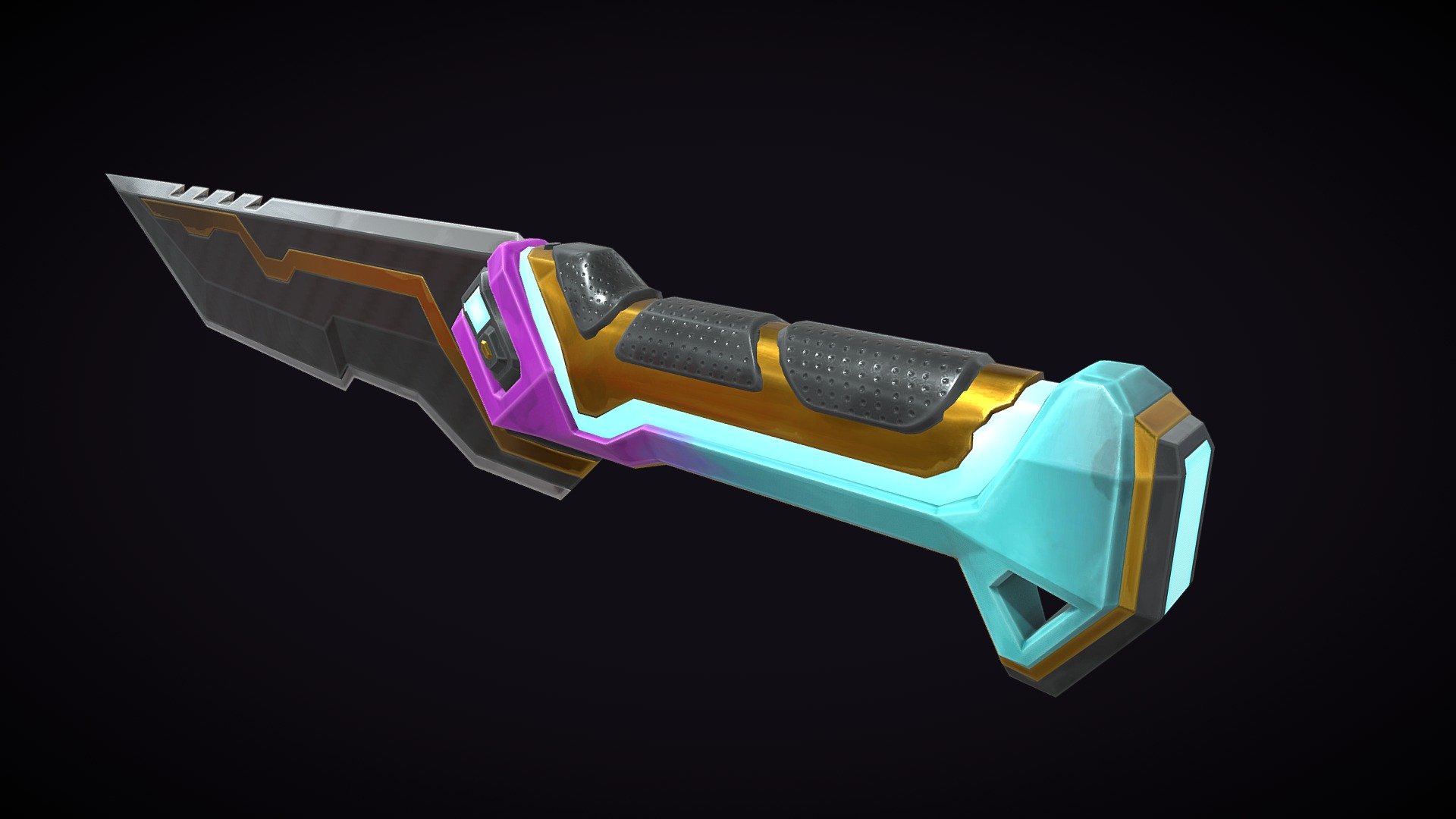 Glitchpop Knife 3d model