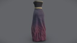 $AVE Female Strapless Tube Top Maxi Skirt Combo