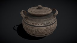 Engraved Clay Pot