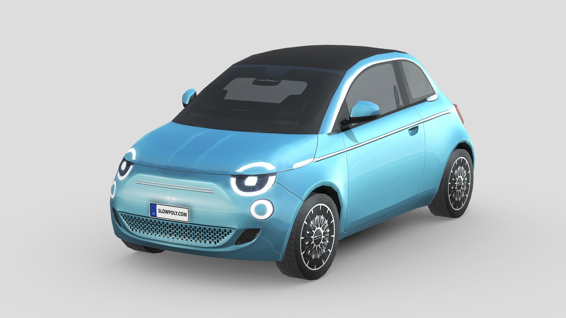 Fiat 500 la Prima 2021 3d model