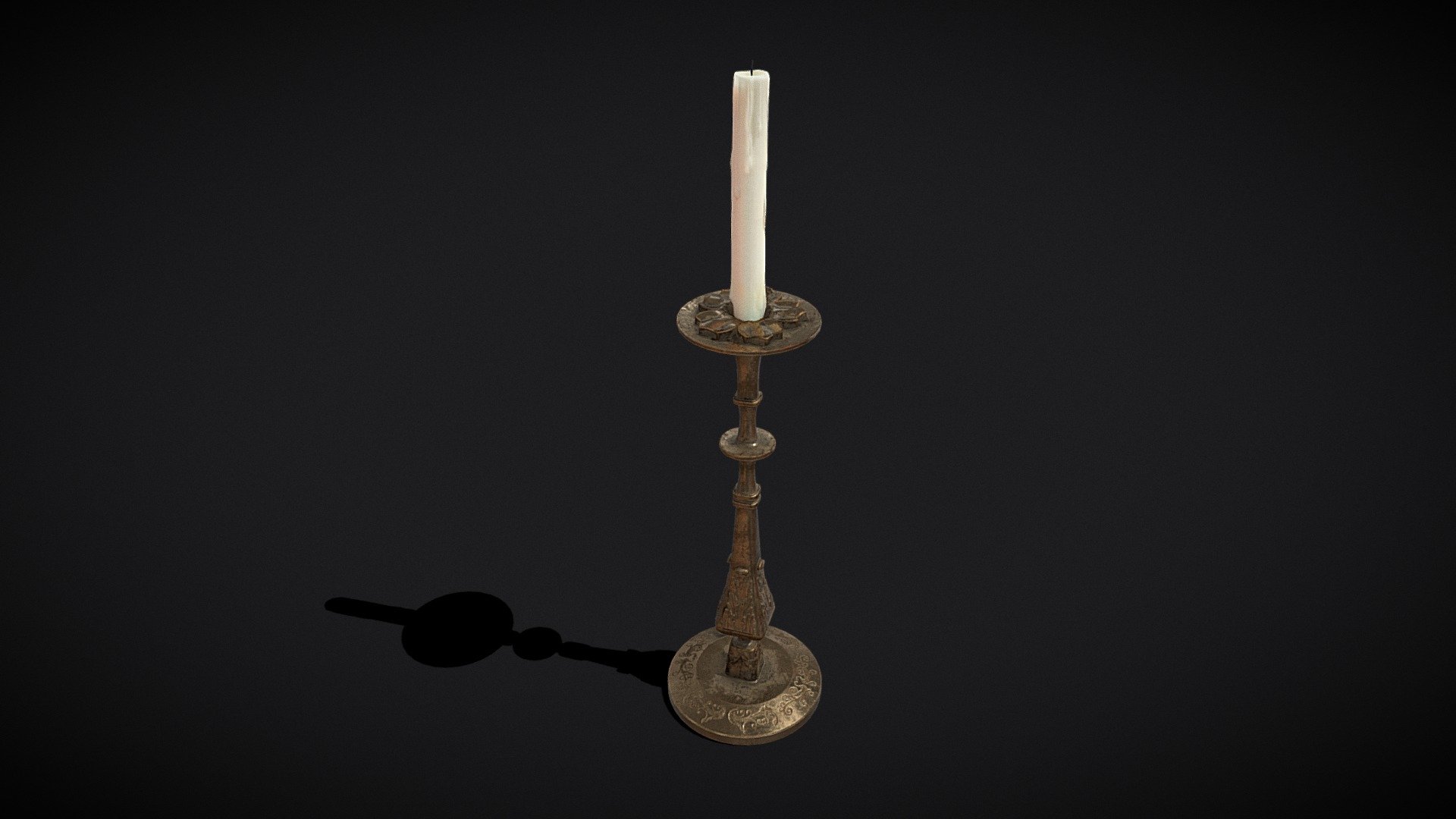 Ornamented_Candlestick_FBX 3d model