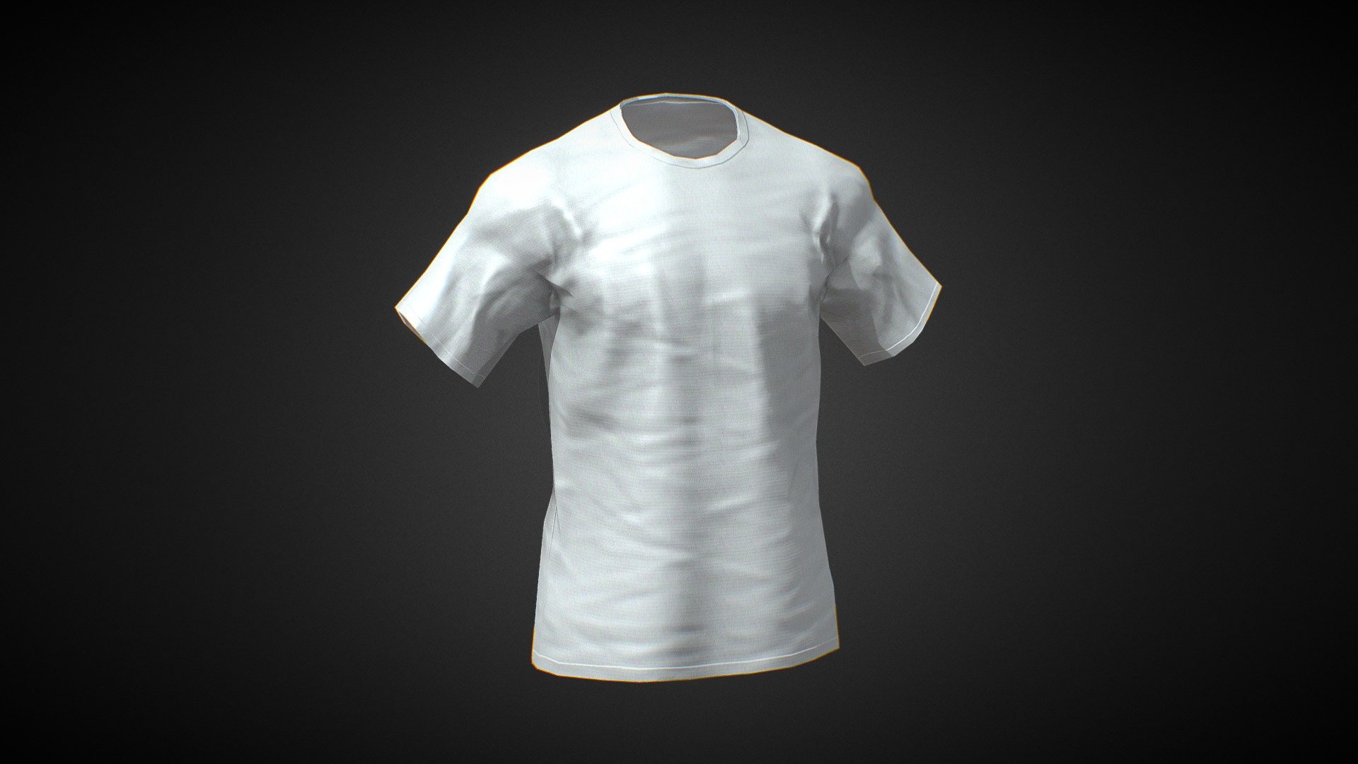 White TShirt (Metahuman Ready) 3d model