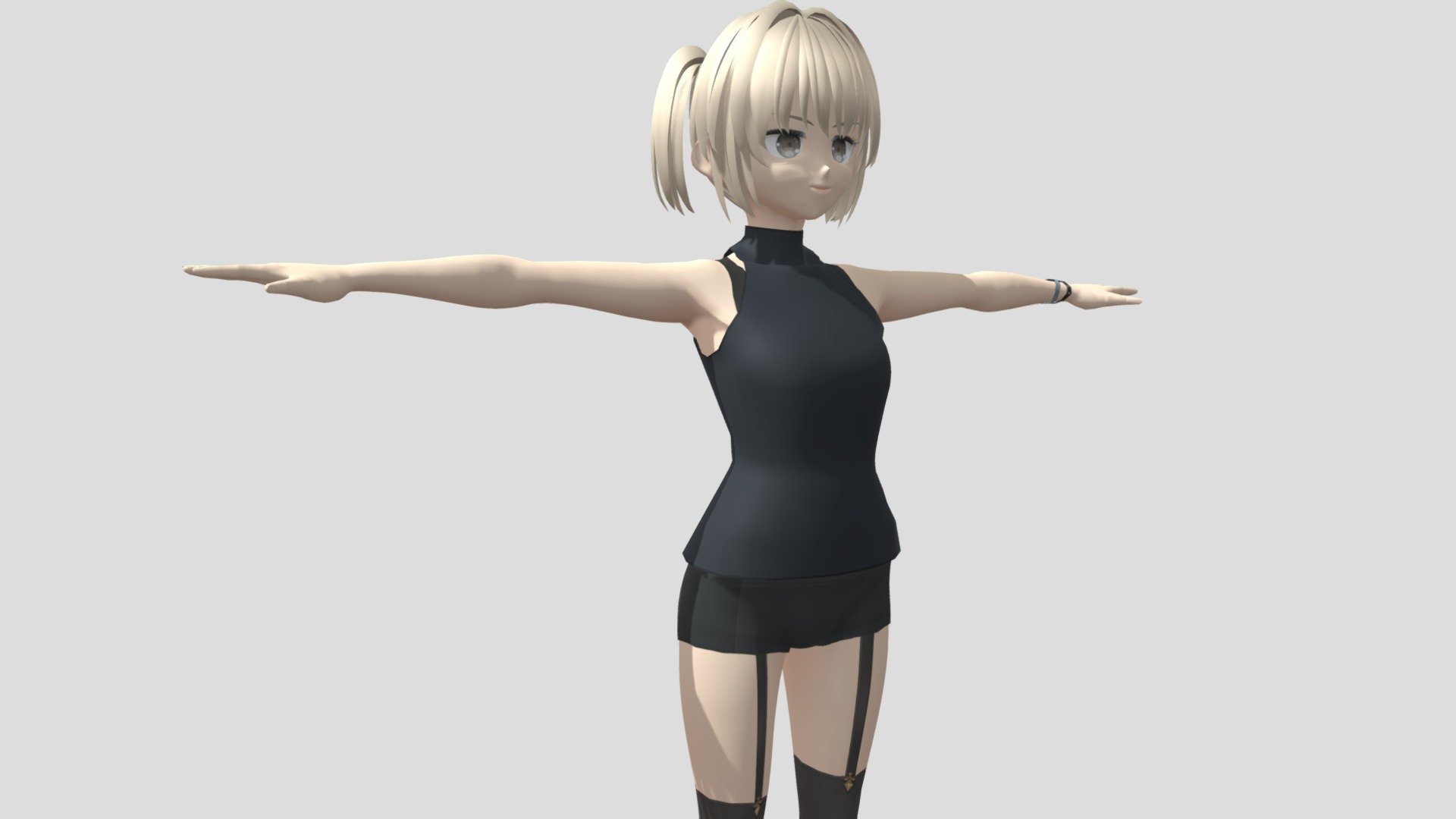 【Anime Character】Casual Female (V2/Unity 3D) 3d model