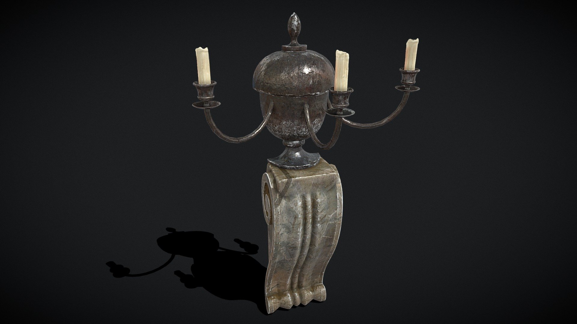 Decorative Wall Candelabra 3d model