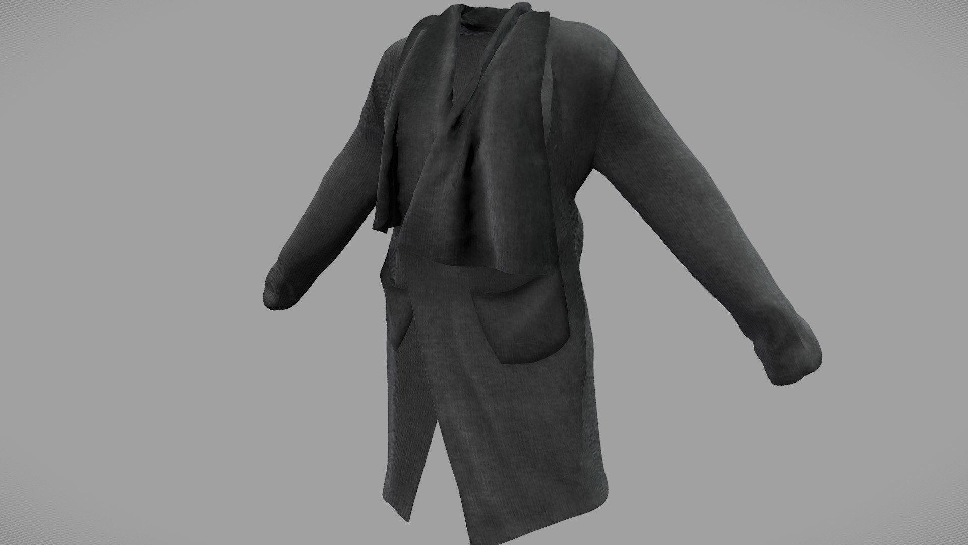 Female Blanket Cardigan 3d model