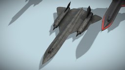 Lockheed SR-71 Blackbird lowpoly military jet