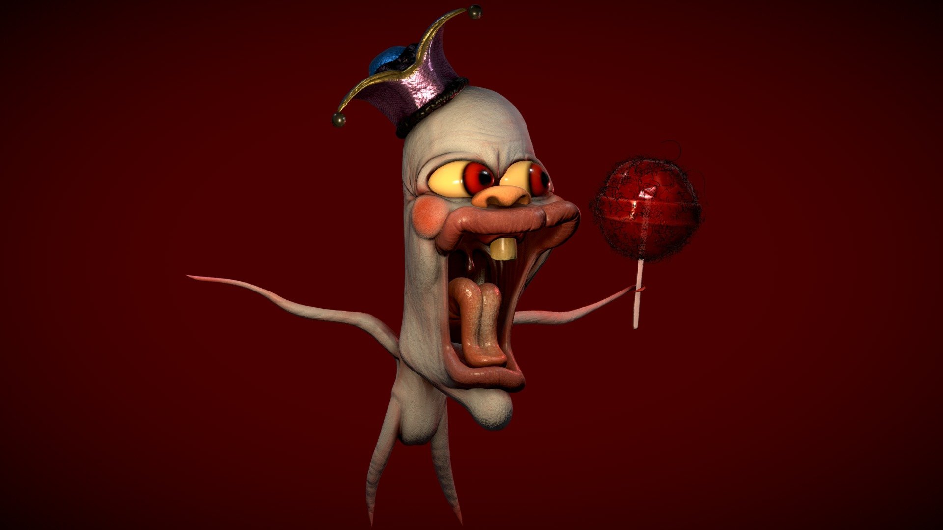 Candy mascot 3d model