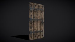 Old Reinforced Wooden Door