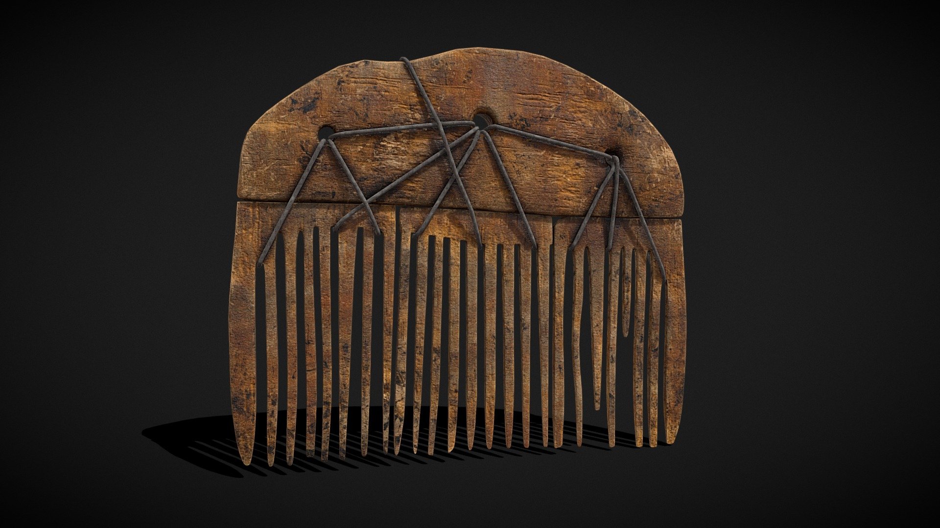 Viking Beard Comb 3d model