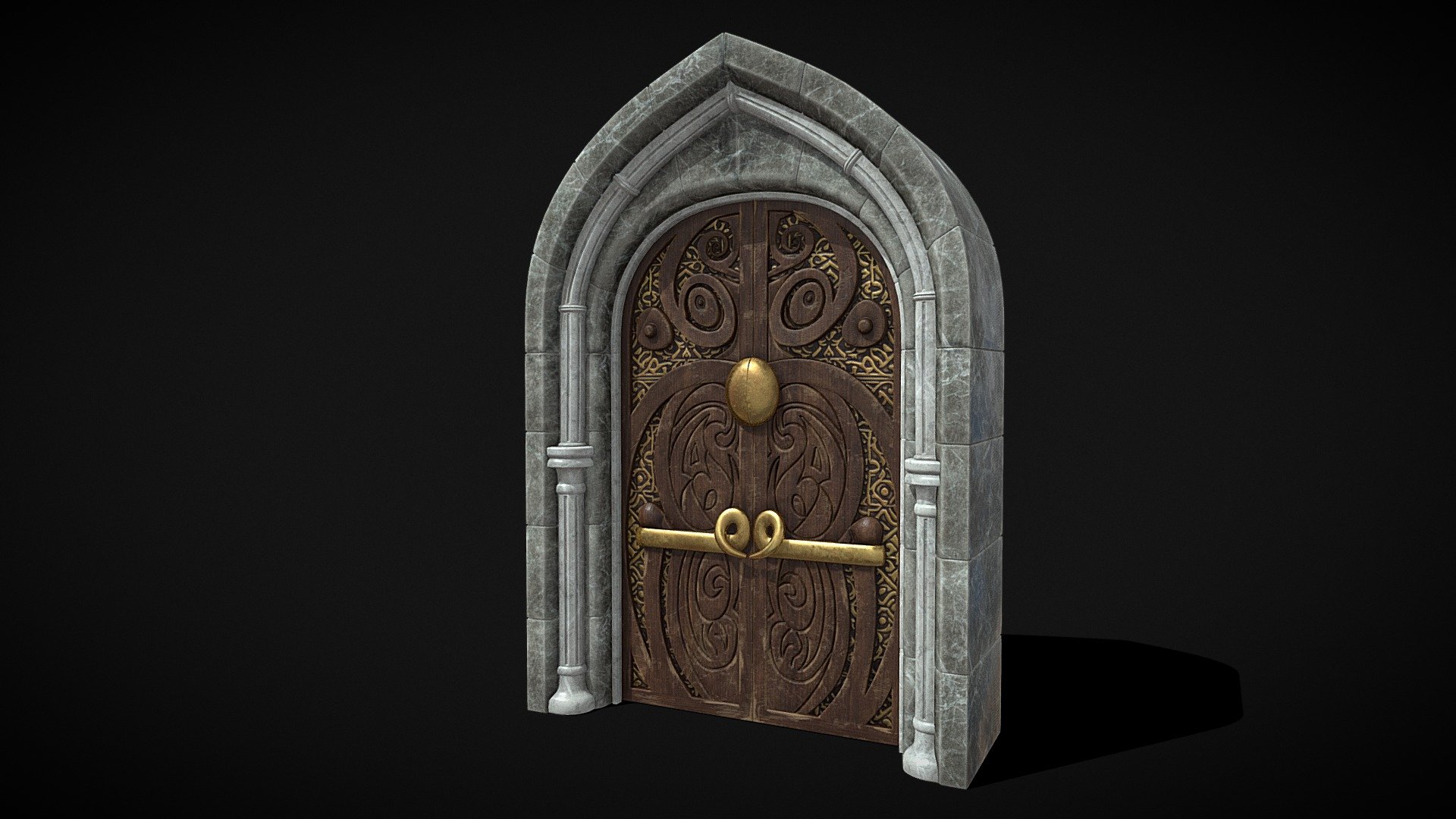 Regal Castle Door 3d model