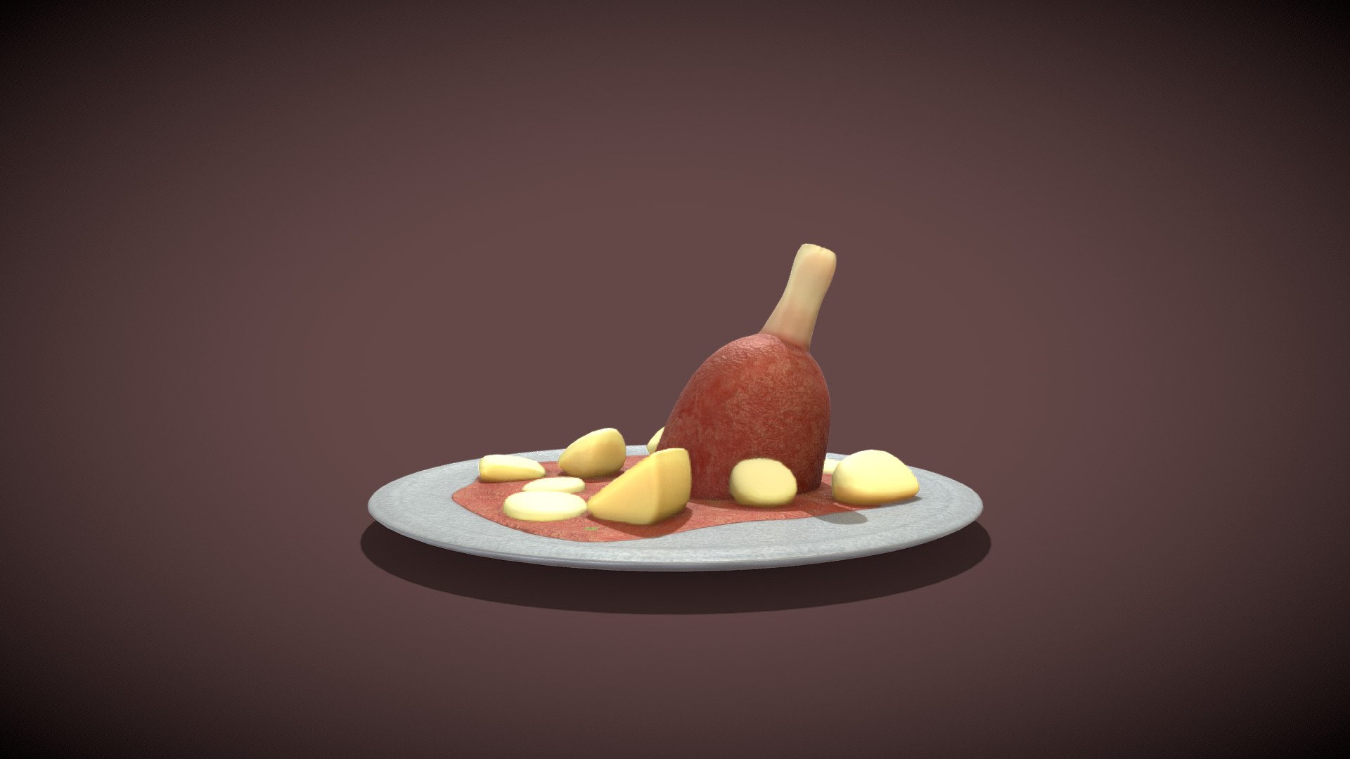 Meat Food Tray 3d model