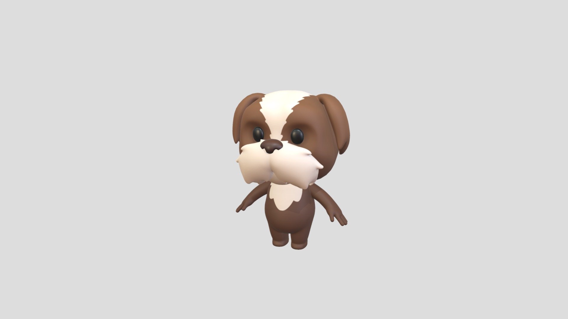 Character199 Shih Tzu Dog 3d model