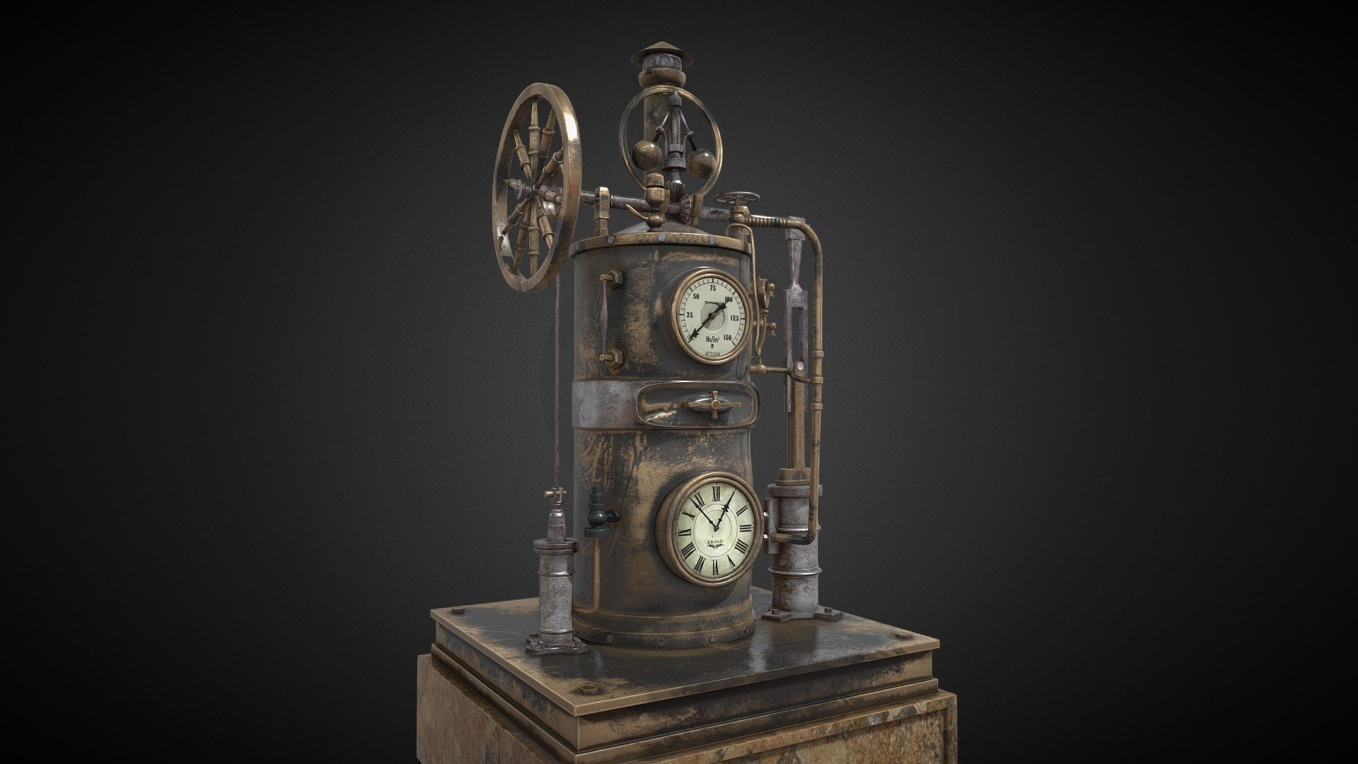 Steampunk Engine 3d model