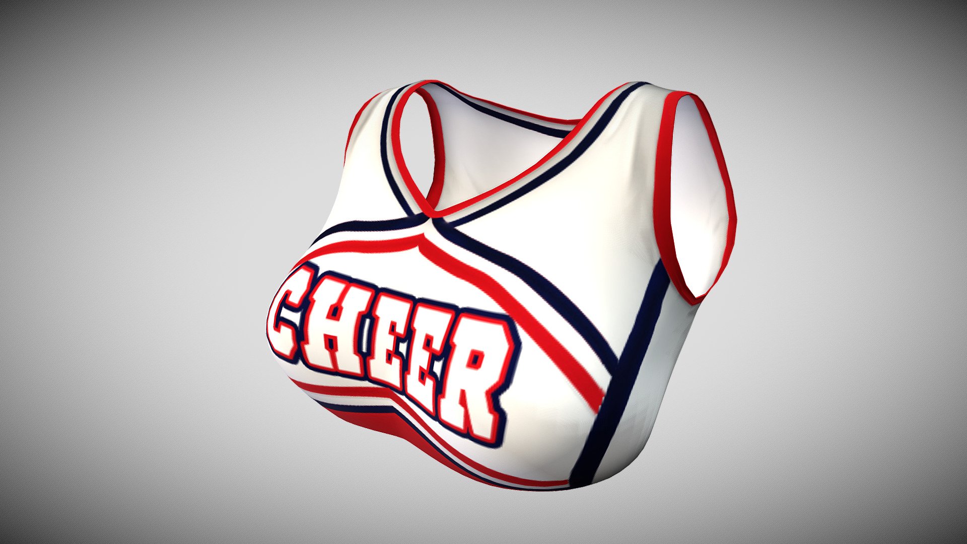 Female Cheerleader Top 3d model