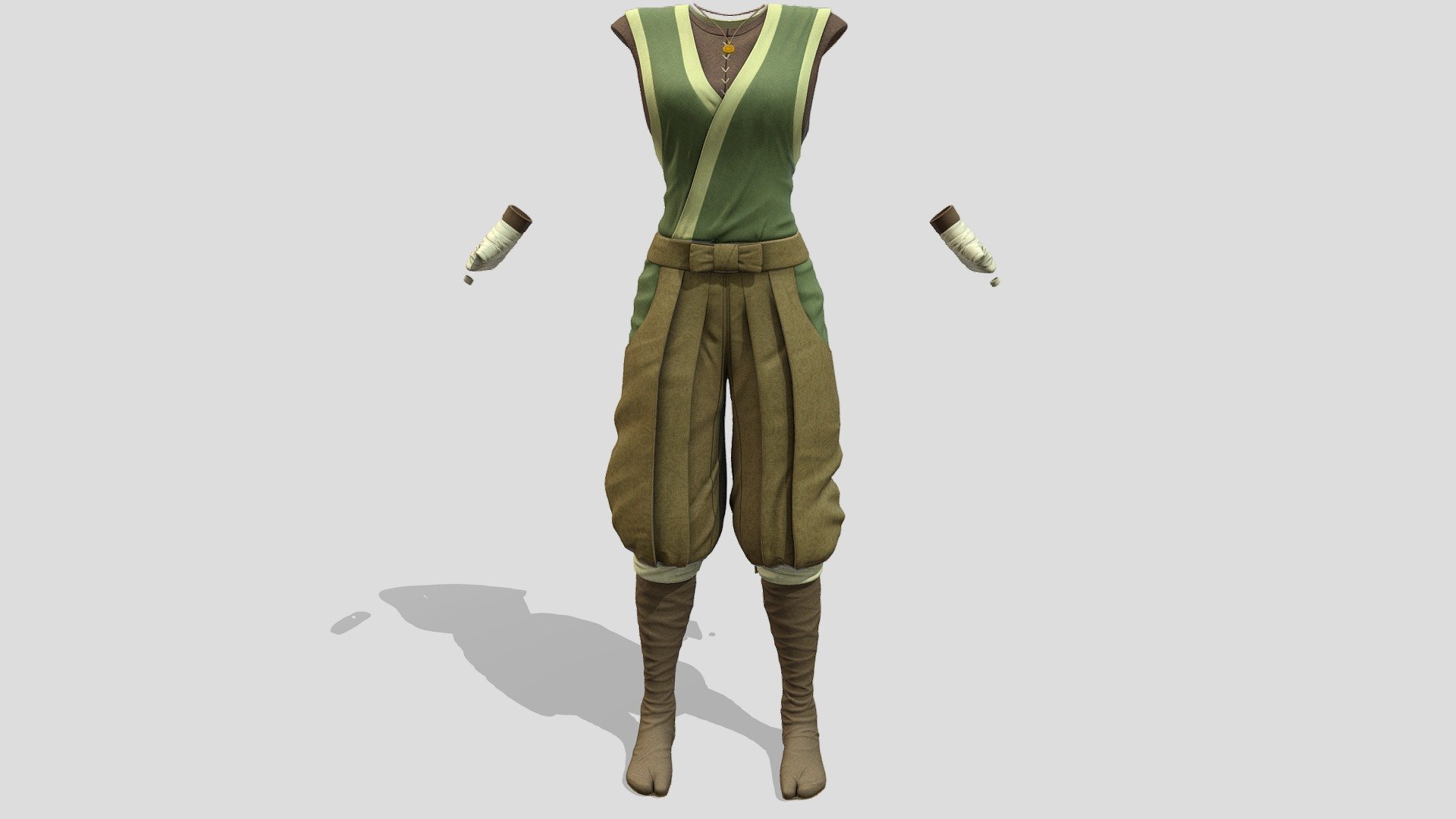 $AVE Female Ninja Kungfu Wear 3d model