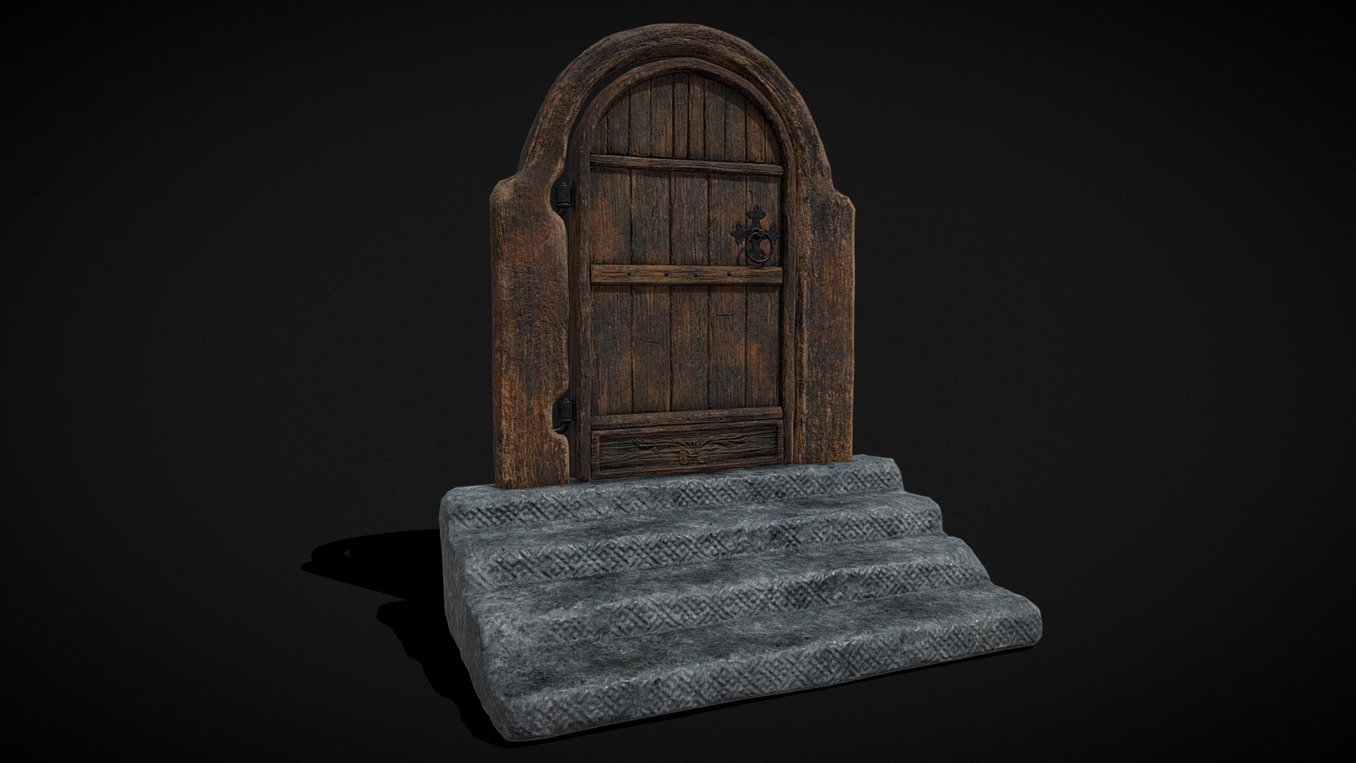 Rustic Hearth Door 3d model